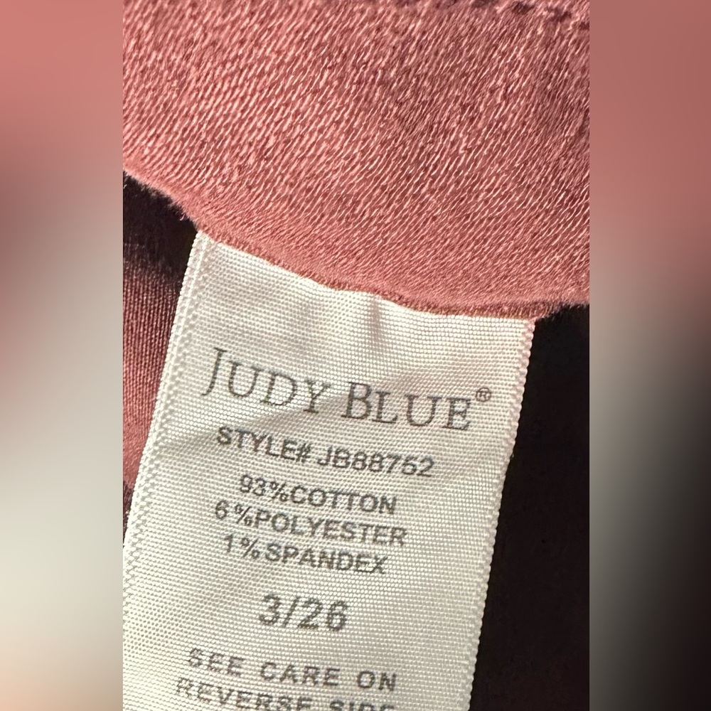 Judy Blue‎ Jeans Women's 3/26 Burgundy Wide Leg High Rise Stretch Garment Dyed - Picture 13 of 14